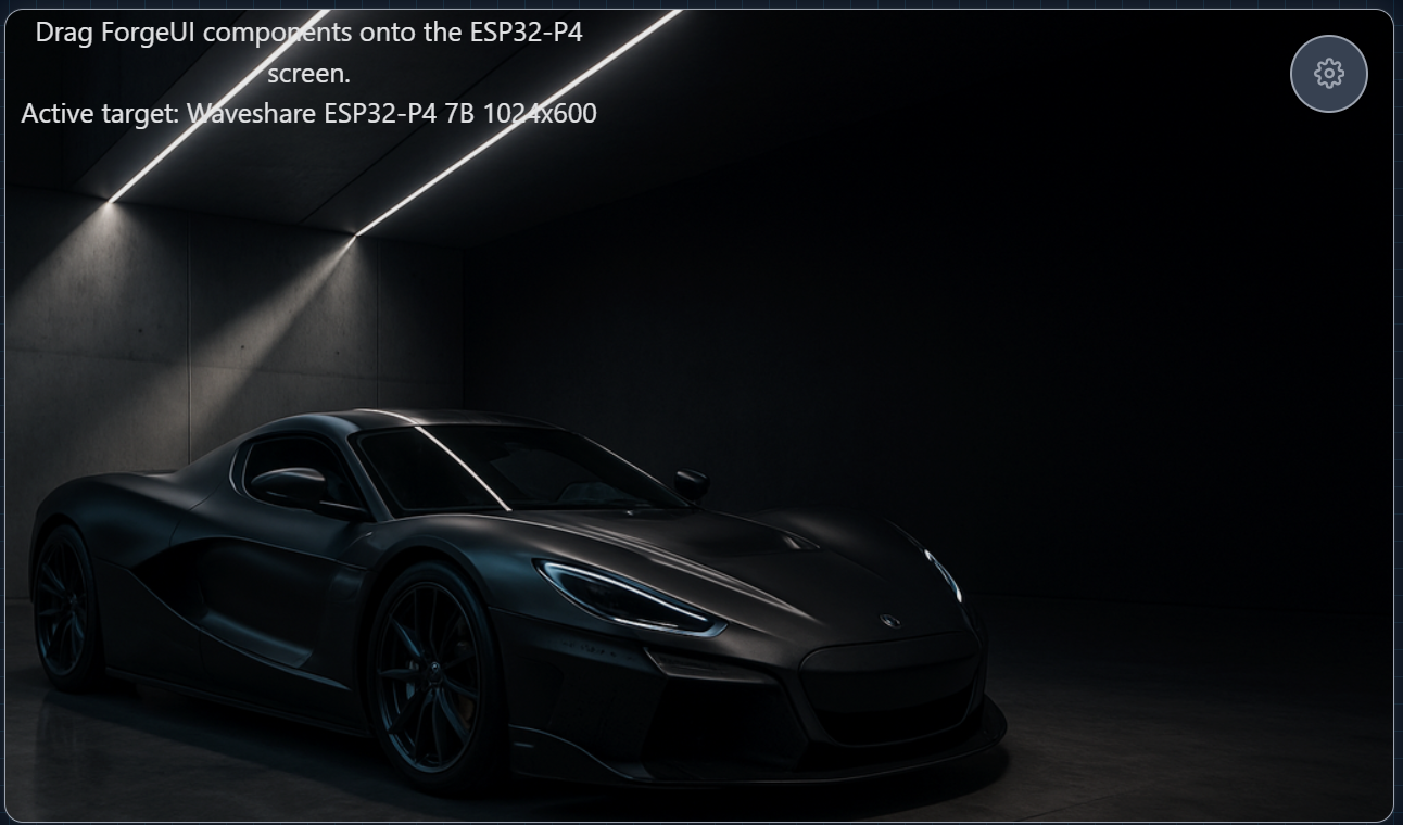 Canvas shown in ForgeUI Studio