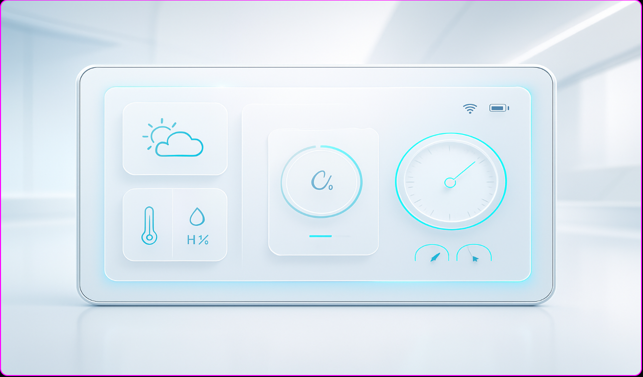 Arctic Glass ForgeUI interface running at 1024 by 600